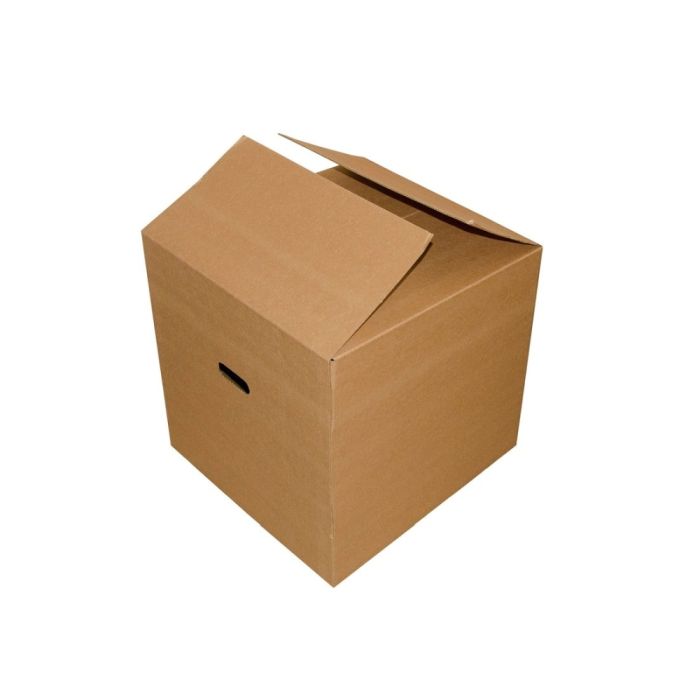 Heavy duty cardboard box (64 liters) with handles