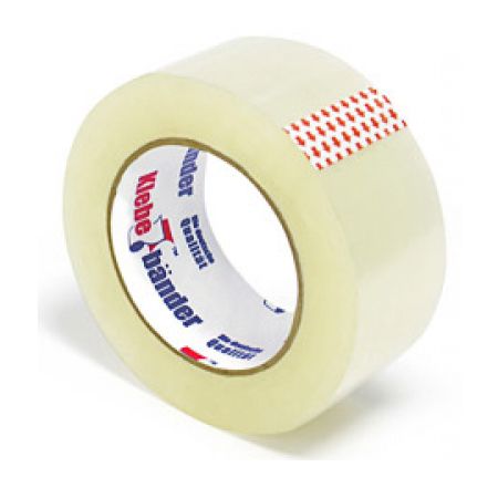 Adhesive tape with increased winding (transparent)